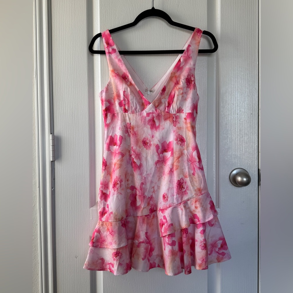 Hello Molly Pink and Orange Floral Dress